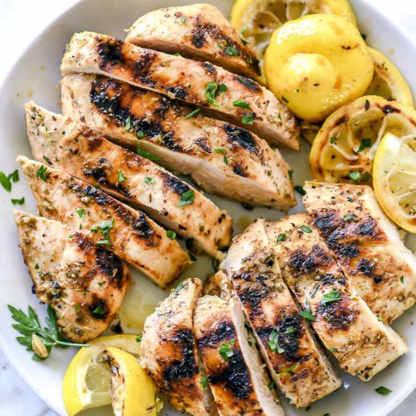 烤希腊鸡肉腌制食谱|威廉希尔下载foodiecrush.com #chicken #marinade #lemon #greek